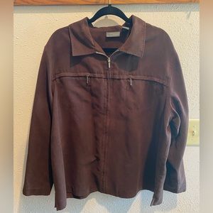 Relativity Brown Suede-like Jacket 2X
